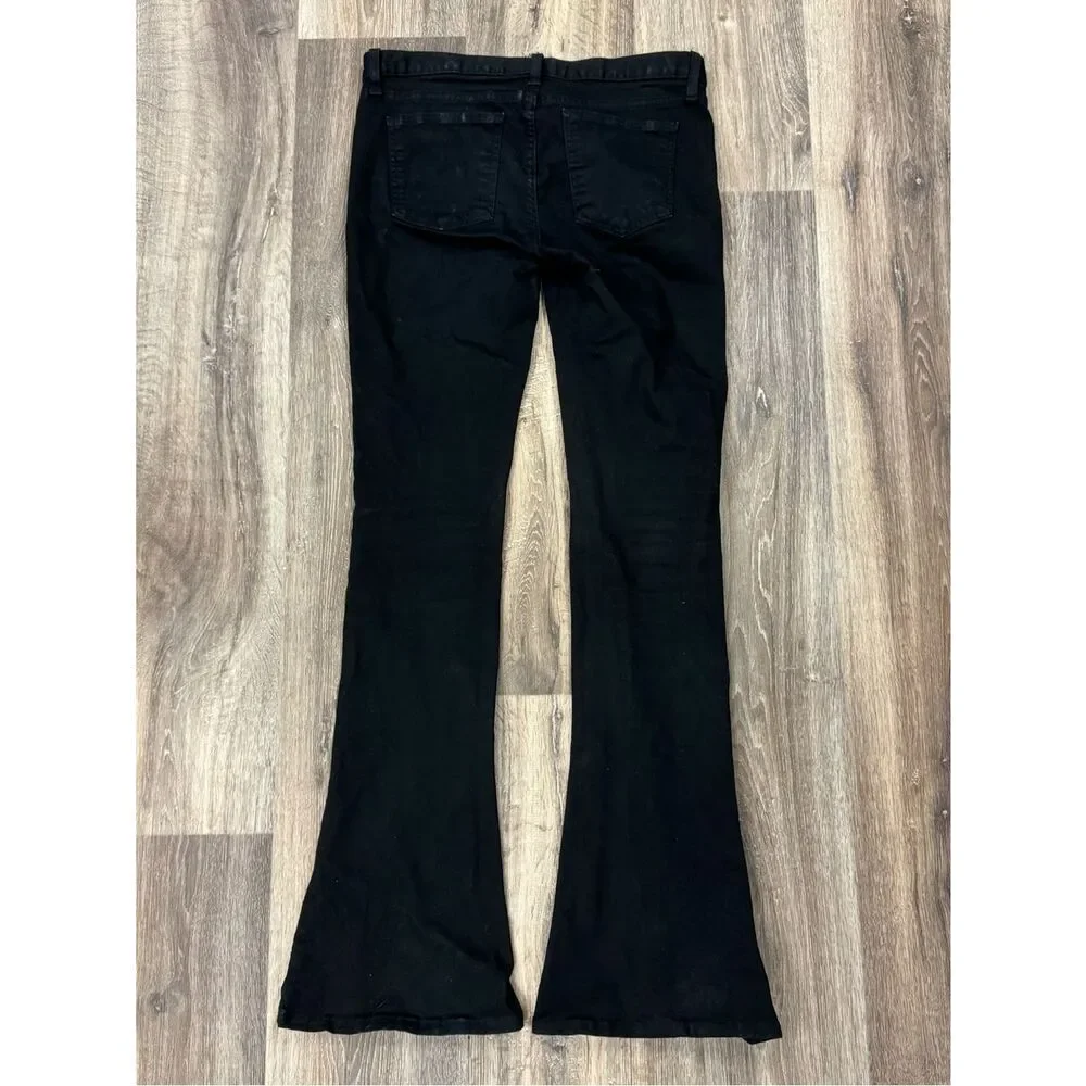 Current/Elliott The Frontman Black Tar Flare Jeans Women’s 28